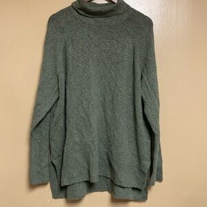 Green Turtleneck Sweater